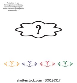 Question mark sign icon, vector illustration. Flat design style