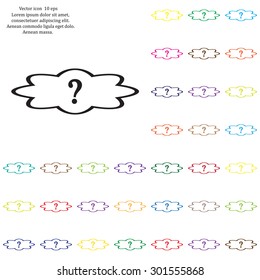 Question mark sign icon, vector illustration. Flat design style