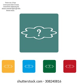 Question mark sign icon, vector illustration. Flat design style