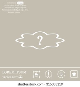 Question mark sign icon, vector illustration. Flat design style