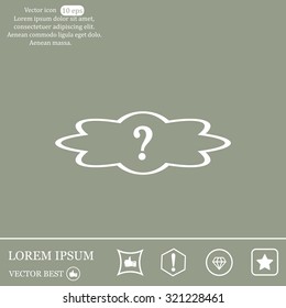 Question mark sign icon, vector illustration. Flat design style