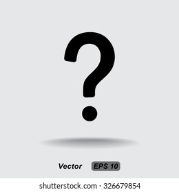 Question mark sign icon, vector illustration. Flat design style