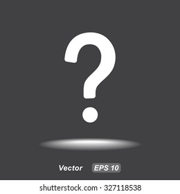 Question mark sign icon, vector illustration. Flat design style