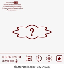 Question mark sign icon, vector illustration. Flat design style