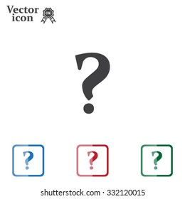 Question mark sign icon, vector illustration. Flat design style