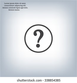 Question mark sign icon, vector illustration. Flat design style