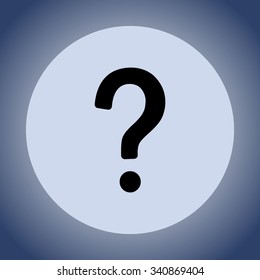Question mark sign icon, vector illustration. Flat design style