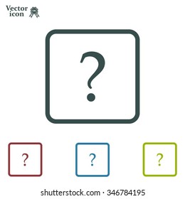 Question mark sign icon, vector illustration. Flat design style