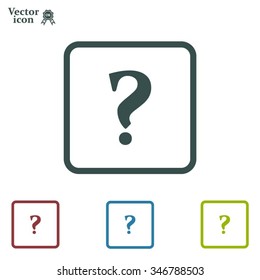 Question mark sign icon, vector illustration. Flat design style