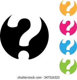 Question mark sign icon, vector illustration. Flat design style