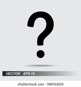 Question mark sign icon, vector illustration. Flat design style