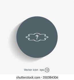 Question mark sign icon, vector illustration. Flat design style