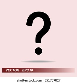 Question mark sign icon, vector illustration. Flat design style