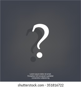 Question mark sign icon, vector illustration. Flat design style