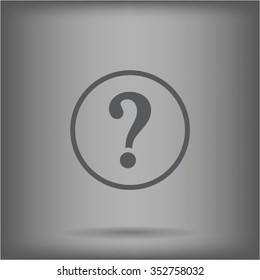 Question mark sign icon, vector illustration. Flat design style