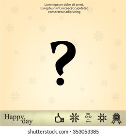 Question mark sign icon, vector illustration. Flat design style