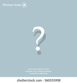 Question mark sign icon, vector illustration. Flat design style