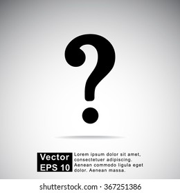 Question mark sign icon, vector illustration. Flat design style
