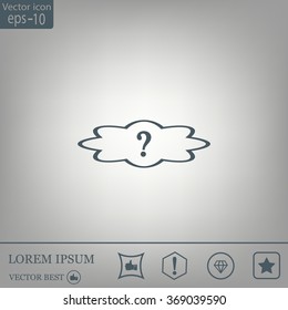 Question mark sign icon, vector illustration. Flat design style