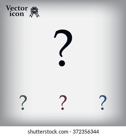 Question mark sign icon, vector illustration. Flat design style