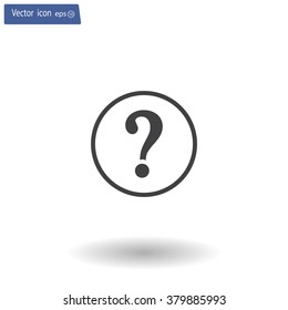 Question mark sign icon, vector illustration. Flat design style