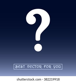 Question mark sign icon, vector illustration. Flat design style