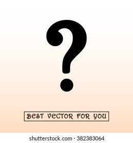 Question mark sign icon, vector illustration. Flat design style