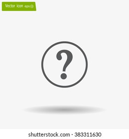 Question mark sign icon, vector illustration. Flat design style