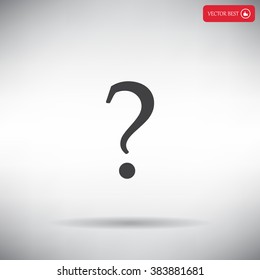 Question mark sign icon, vector illustration. Flat design style
