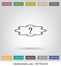 Question mark sign icon, vector illustration. Flat design style