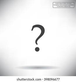 Question mark sign icon, vector illustration. Flat design style