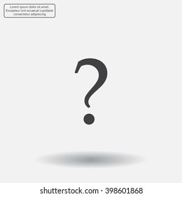 Question mark sign icon, vector illustration. Flat design style