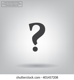 Question mark sign icon, vector illustration. Flat design style