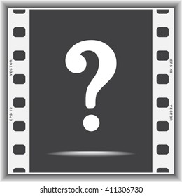 Question mark sign icon, vector illustration. Flat design style
