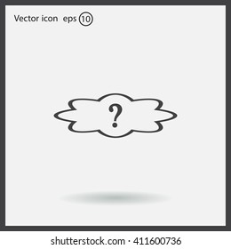 Question mark sign icon, vector illustration. Flat design style