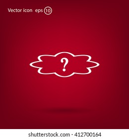 Question mark sign icon, vector illustration. Flat design style