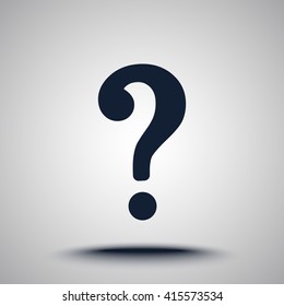 Question mark sign icon, vector illustration. Flat design style
