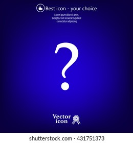 Question mark sign icon, vector illustration. Flat design style