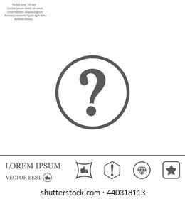 Question mark sign icon, vector illustration. Flat design style