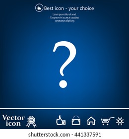 Question mark sign icon, vector illustration. Flat design style