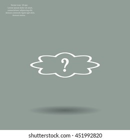 Question mark sign icon, vector illustration. Flat design style