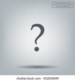Question mark sign icon, vector illustration. Flat design style