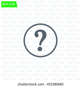 Question mark sign icon, vector illustration. Flat design style