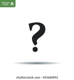 Question mark sign icon, vector illustration. Flat design style