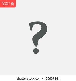 Question mark sign icon, vector illustration. Flat design style
