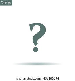 Question mark sign icon, vector illustration. Flat design style