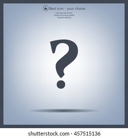 Question mark sign icon, vector illustration. Flat design style