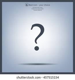 Question mark sign icon, vector illustration. Flat design style