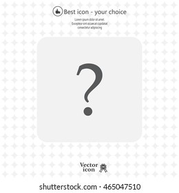 Question mark sign icon, vector illustration. Flat design style