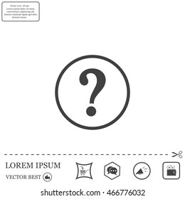 Question mark sign icon, vector illustration. Flat design style
